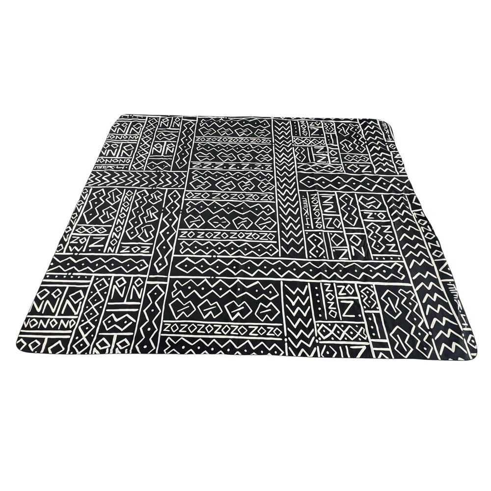 Vintage Black/white Wipeable Table Cloth Mudcloth African Style